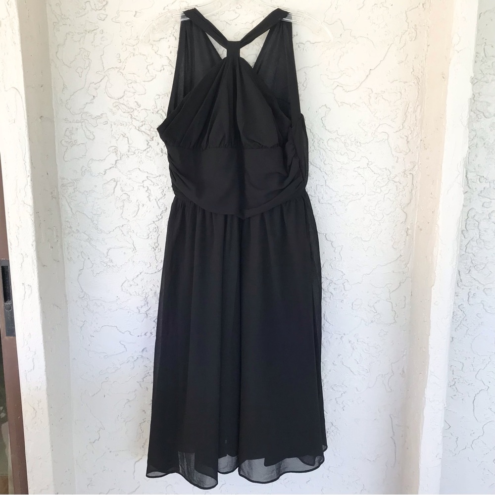 Lindy Bop Retro PinUp Fit & Flare Chiffon Halter Neck Dress, SzM, NWT